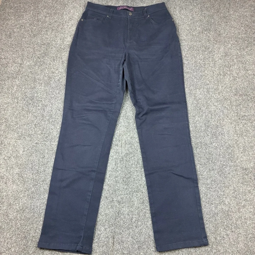 Gloria Vanderbilt Amanda High Rise Tapered Jeans‎ Navy Blue Womens Size 8